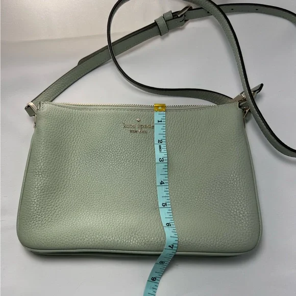 Kate Spade Leila Small Triple Gusset Crossbody Mint Green - Picture 9 of 10